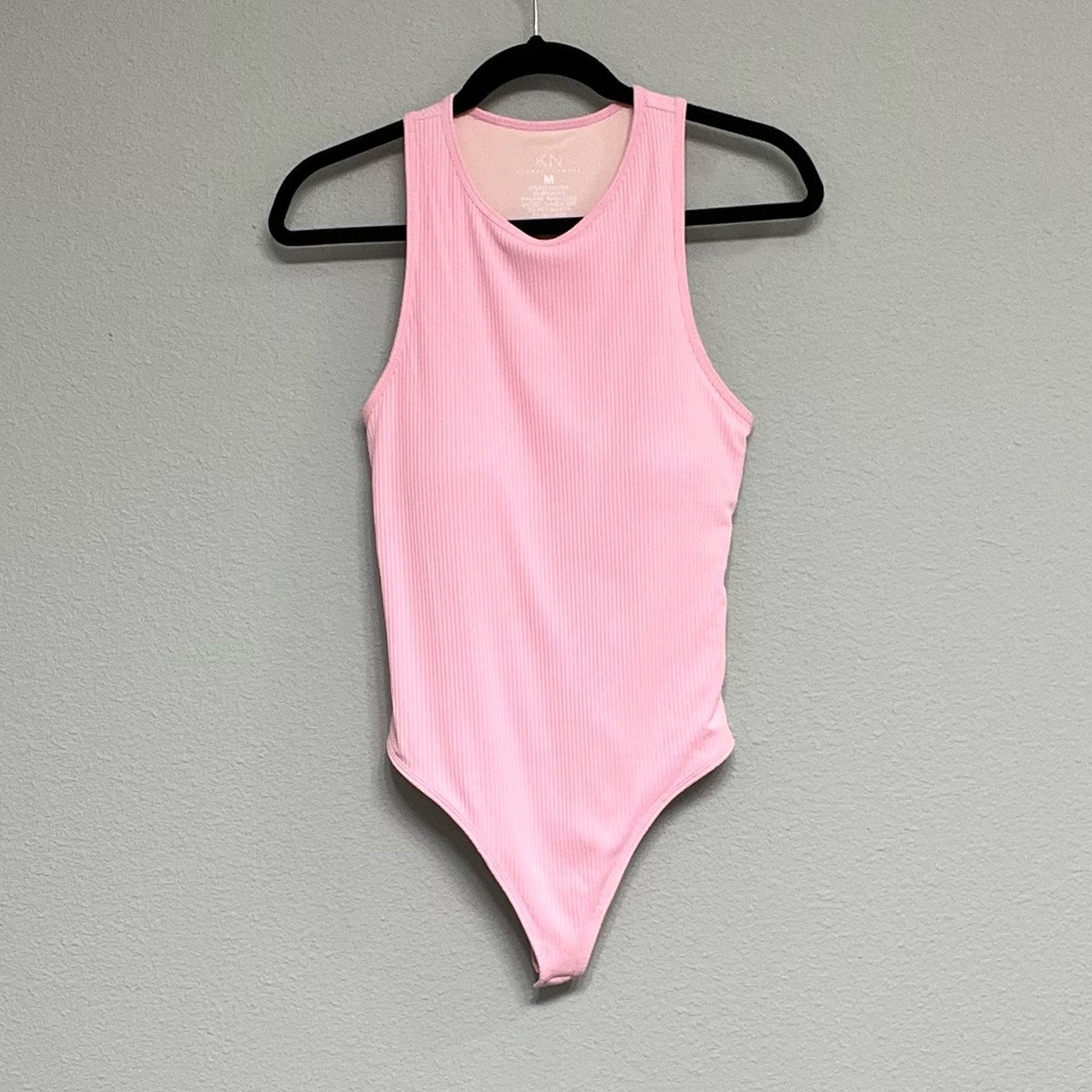 Pink Ribbed KlassyNetwork Bodysuit